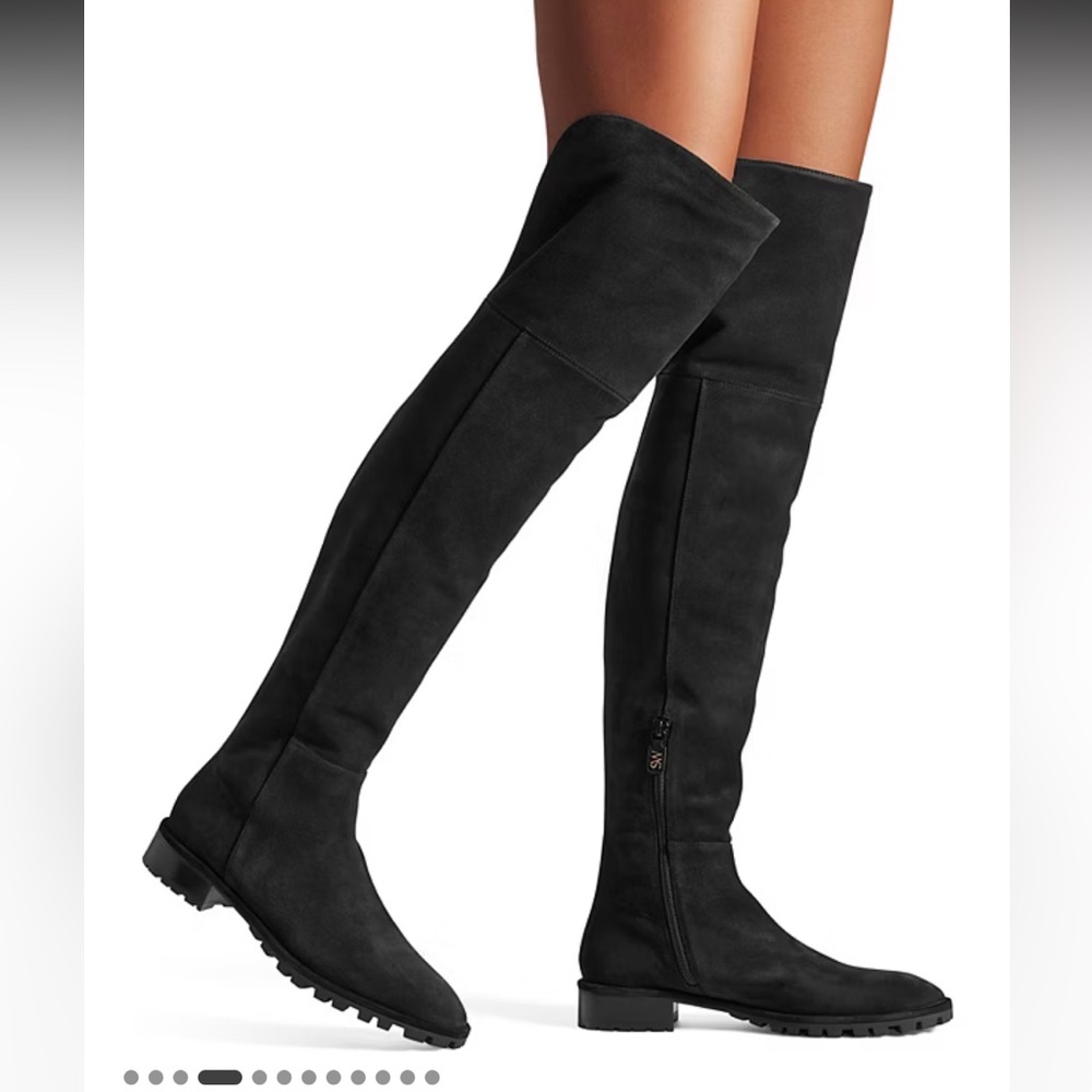 Stuart Weitzman ‘Amber’ Black Over-the-Knee Women's Suede Boots, NWT Size 6